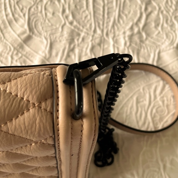 Rebecca Minkoff Taupe Leather with Black trim shoulder bag. - Picture 10 of 10